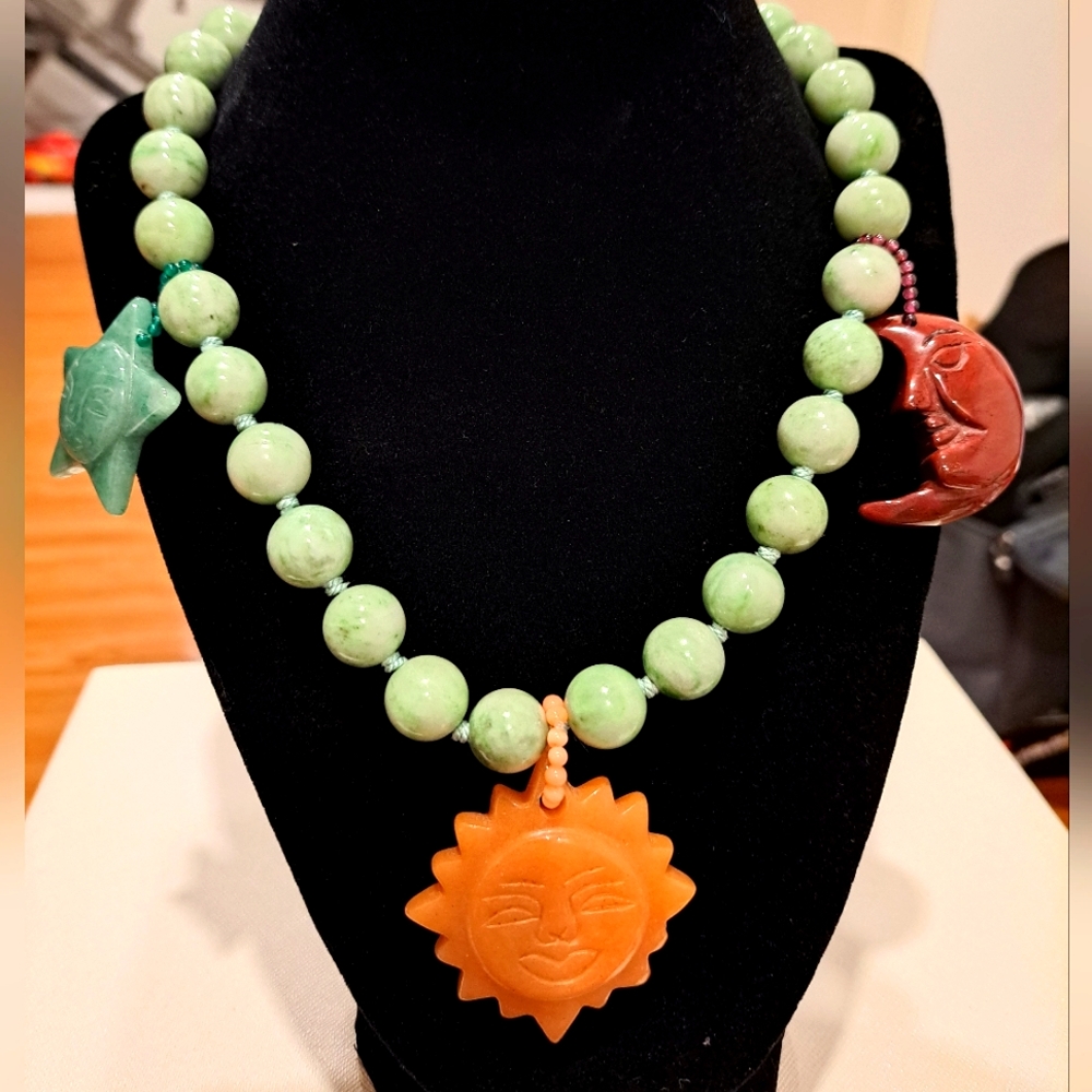 Precious stone necklace